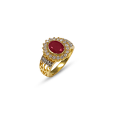 Gold Plated Ruby Ring